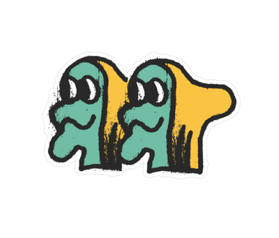 The Two Twerp Brothers Sticker