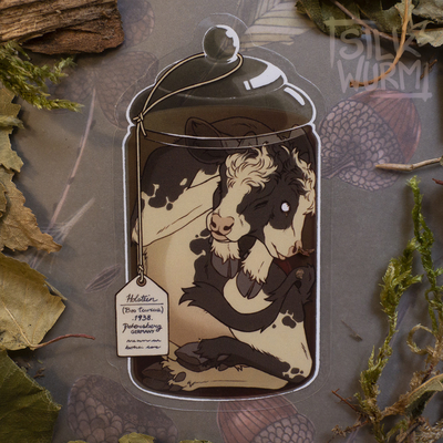 Two headed calf clear sticker