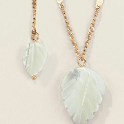 Ivory petals necklace and earring set - final sale