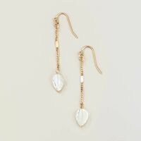 Ivory Petals Necklace and Earring Set - FINAL SALE - Thumbnail 1