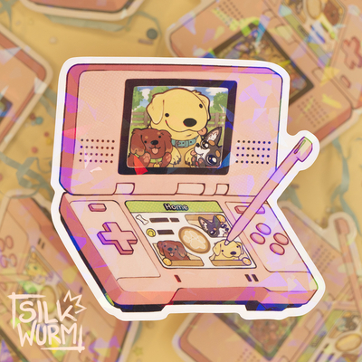 Console Pups Holographic Sticker 