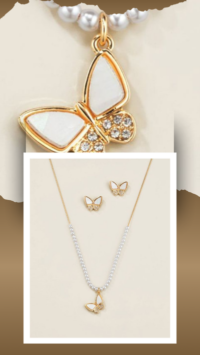 Wings of Grace Necklace and Earring Set - FINAL SALE