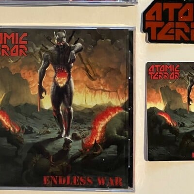 Atomic terror - endless war (new thrash metal cd from portland oregon band with bonus sticker)