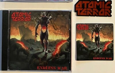 ATOMIC TERROR - Endless War (New Thrash Metal CD from Portland Oregon band with bonus Sticker)