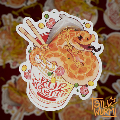 Noodle snake stickers
