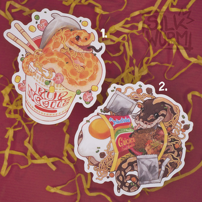 Noodle snake stickers