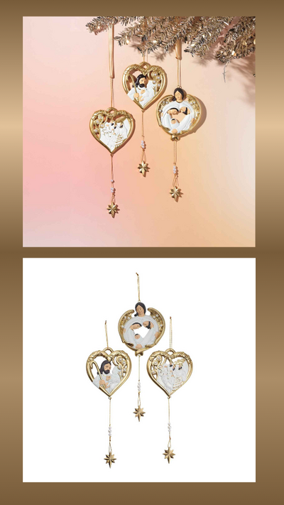 Old World Nativity Story Ornaments Three Pack - FINAL SALE