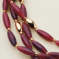 Crimson Aurora Multi-Row Beaded Necklace - FINAL SALE - Thumbnail 3