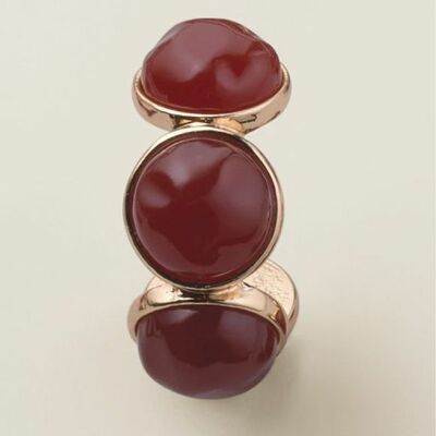 Crimson aurora bead hoop earrings - final sale