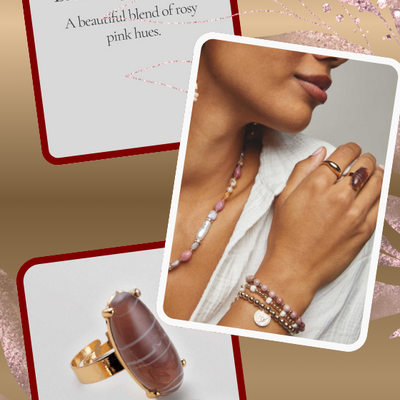 Natural blush ring set - final sale - Thumbnail 1