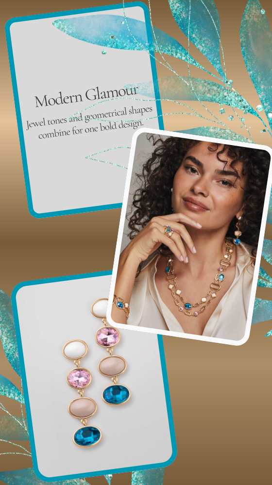 Acqua Rose Jewels Linear Earrings - FINAL SALE