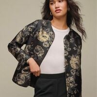 Floral Patterned Blazer - Thumbnail 1