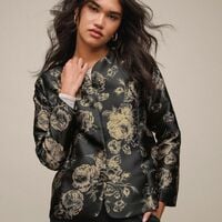Floral Patterned Blazer - Thumbnail 2