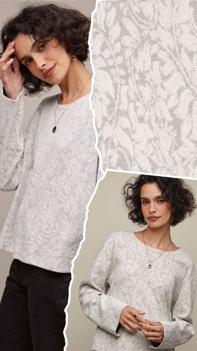 Floral Textured Pullover