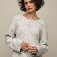 Floral Textured Pullover - Thumbnail 2