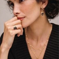 Noir Bloom Necklace & Earring Set - Thumbnail 2