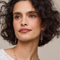 Noir Bloom Drop Earrings - Thumbnail 2