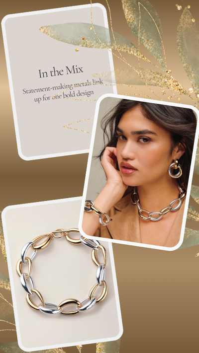 Twice As Bold Statement Link Necklace