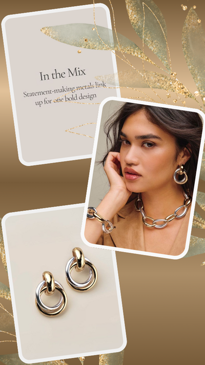 Twice As Bold Statement Link Earrings