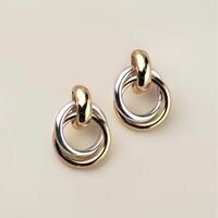 Twice As Bold Statement Link Earrings - Thumbnail 1