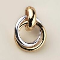 Twice As Bold Statement Link Earrings - Thumbnail 3