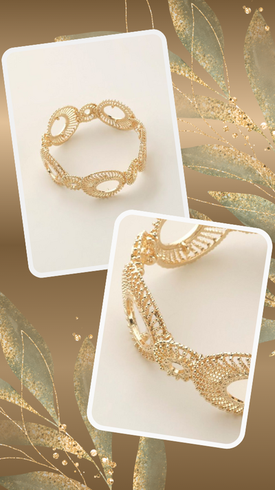 Golden Halo Filigree Stretch Bracelet