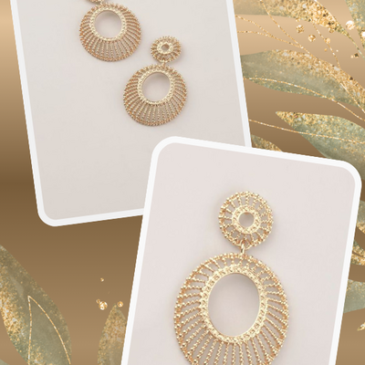 Golden halo filigree drop earrings