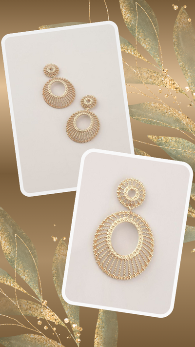 Golden Halo Filigree Drop Earrings