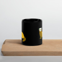 Adorable Ferret Mug  Funny Animal Lover Gift, Black Ceramic Drinkware - Thumbnail 4