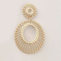 Golden Halo Filigree Drop Earrings - Thumbnail 2