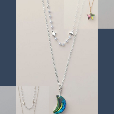Skyglow layered necklace
