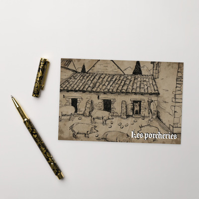 Step back in time: les porcheries post card