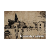 Step Back In Time: Les ruines de la vieille tour Post Card - Thumbnail 1
