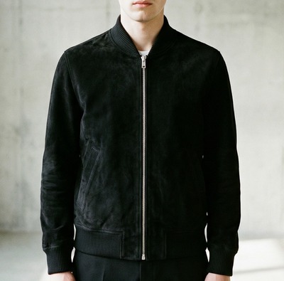 Crafted Leather Men Black Suede Leather Jacket Motorcycle