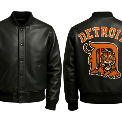 Crafted leather men black leather jacket motorcycle - Thumbnail 1