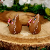 Gingerbread Frog w/candy cane - Thumbnail 1