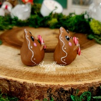 Gingerbread Frog w/candy cane - Thumbnail 3