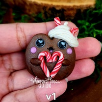 Hot Cocoa Frog w/heart candy cane - Thumbnail 4