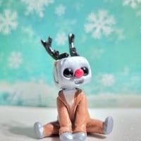 Santa and Rudolph Christmas Resin Robot Set - Thumbnail 2