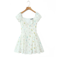 Sweet floral lace patchwork waist-cinching dress - Thumbnail 5