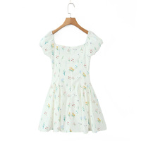 Sweet floral lace patchwork waist-cinching dress - Thumbnail 6