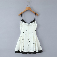 Sexy and sweet polka dot patchwork dress with a high-waisted design - Thumbnail 2