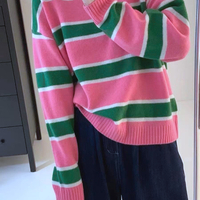 WATERMELON STRIPED KNIT SWEATER - Thumbnail 2