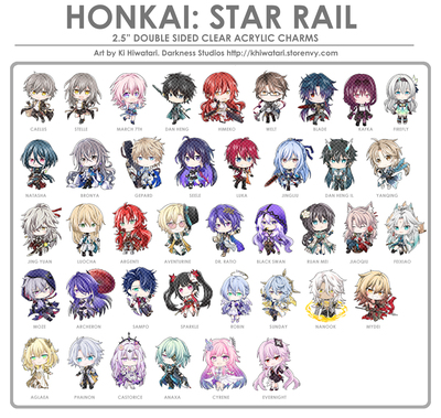 Honkai Star Rail 2.5" Acrylic Charms