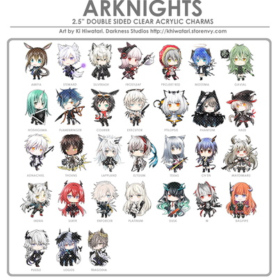 Arknights - 2.5" clear acrylic keychains