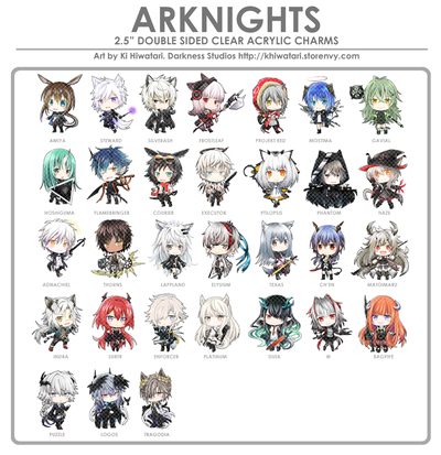 Arknights - 2.5" Clear Acrylic Keychains