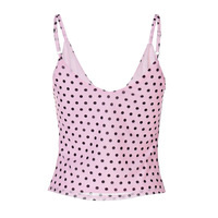Fashionable polka dot print versatile fitted sexy V-neck camisole - Thumbnail 6