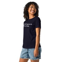 Don't Grow Up It's a Trap Funny Quote Dark T-Shirt - Thumbnail 1