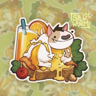 Egg gremlin matte sticker