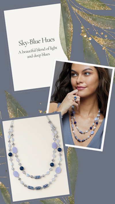 Azure Meadow Layered Necklace - FINAL SALE